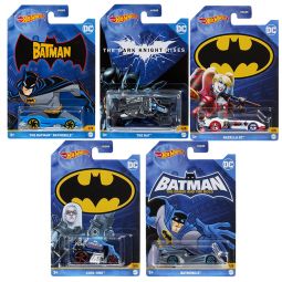 Mattel - Hot Wheels DC Comics 2021 Batman Vehicles  - SET OF 5 (Batmobiles, Cool-One, Gazella GT)