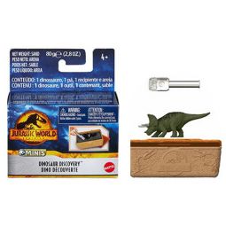 Mattel Jurassic World Dominion - Dinosaur Discovery Mini Figure - TRICERATOPS