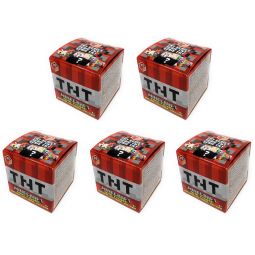 Mattel - Minecraft TNT Series 25 Mini Figures - MYSTERY BLIND BOXES (5 Pack Lot)(1 inch)
