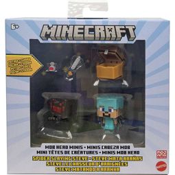 Mattel - Minecraft Mob Head Minis Figure Pack - SPIDER SLAYING STEVE (HDV67)