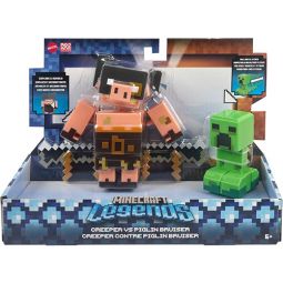 Mattel - Minecraft Action Figure 2-Pack - CREEPER VS PIGLIN BRUISER [GYR99]