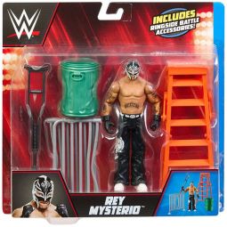 Mattel - WWE Ringside Battle Action Figure Set - REY MYSTERIO w/ Accessories! (HMV88)