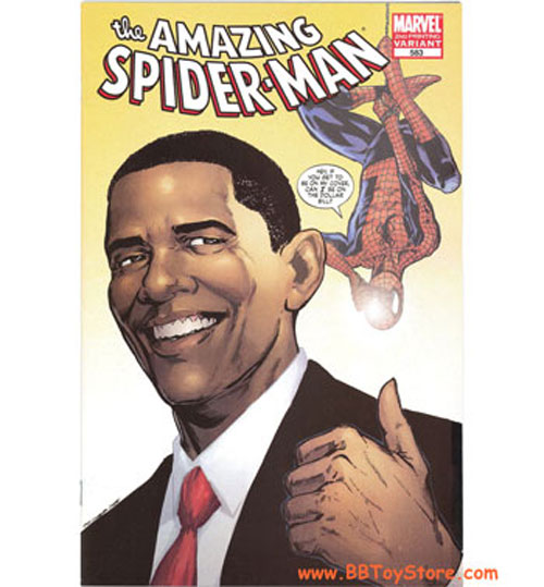 Marvel Comic Book - The Amazing Spider-Man #583 (w/ Barack Obama) 2nd Printing