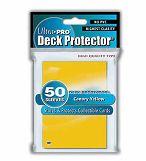 Trading Card Supplies - DECK PROTECTORS - YELLOW (50 pack - Small Size)