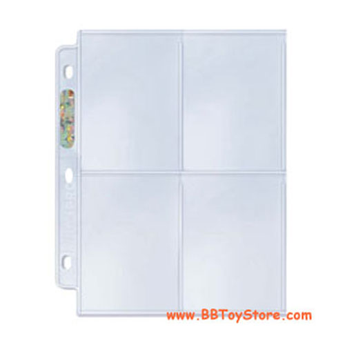 Trading Card Supplies - 4 POCKET PAGES ( 10 Plastic Sheet Pages )