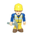 Character Building Micro-Figures - Series 1 - #4 CONSTRUCTION WORKER