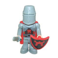 Character Building Micro-Figures - Series 1 - #10 KNIGHT (Red)