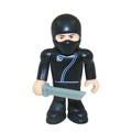 Character Building Micro-Figures - Series 1 - #9 NINJA (Black)