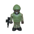 Character Building Micro-Figures - Series 1 - #5 SOLDIER (African American)
