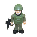 Character Building Micro-Figures - Series 1 - #6 SOLDIER (Caucasian)