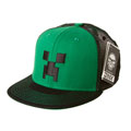 Minecraft - Snap Back Hat - CREEPER FACE (Green & Black - One Size)