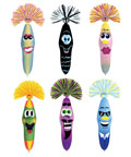 Kooky Klickers Collectible Pens - Krew 21 - Allstar 3 - (COMPLETE SET OF 6)
