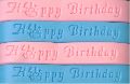 18 PACK OF WRISTBAND BRACELETS - HAPPY BIRTHDAY ( BLUE - adult size )