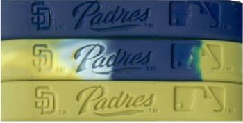 MLB WRISTBAND BRACELETS - SAN DIEGO PADRES ( 3 Pack )