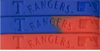 MLB WRISTBAND BRACELETS - TEXAS RANGERS ( 3 Pack )