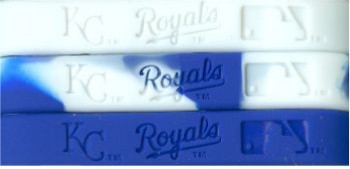 MLB WRISTBAND BRACELETS - KANSAS CITY ROYALS ( 3 Pack )