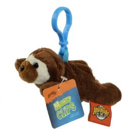 Adventure Planet Plush - Mighty Clips - SLOTH (Plastic Key Clip - 3.5 in)