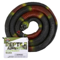 Rhode Island Novelty - Reptile Adventure Planet - RUBBER CORAL EASTERN SNAKE (48 inch)
