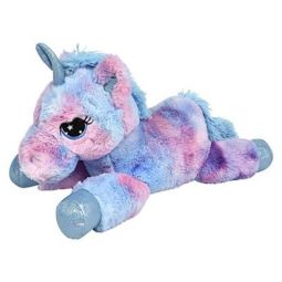 Generic Value Plush - LAYING SUGAR UNICORN (Blue Horn - 12 inches)(Multicolored)