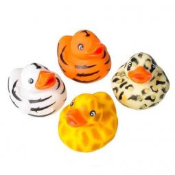 Rhode Island Novelty - Rubber Ducks - SAFARI PRINT DUCKIES (Set of 4 Styles)