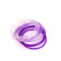 Round Rubber Bracelets - PURPLE w/Glitter ( 12 pack )