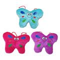 Generic Value Plush - Set of 3 BUTTERFLIES (Blue, Pink & Purple) (7.5 inch)
