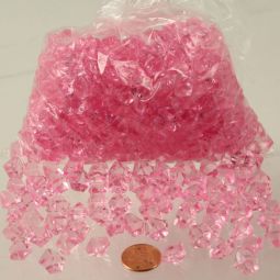 Acrylic Ice Crystals - 500 piece lot - PINK (Table Scatter, Vase Fillers, Decoration)