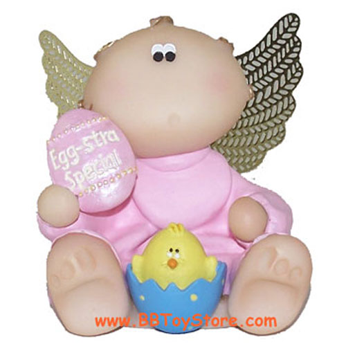 Russ Angel Cheeks Figurine - EGG-STRA SPECIAL ( with Chick )
