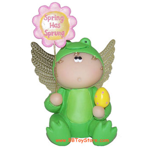 Russ Angel Cheeks Figurine - ANGEL FROG (Spring Has Sprung)