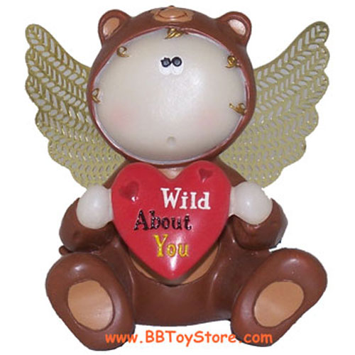 Russ Angel Cheeks Figurine - VALENTINE BEAR (Wild About You)