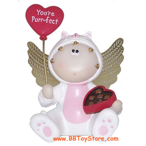 Russ Angel Cheeks Figurine - VALENTINE CAT