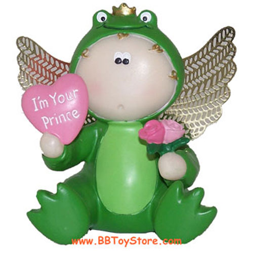 Russ Angel Cheeks Figurine - VALENTINE FROG