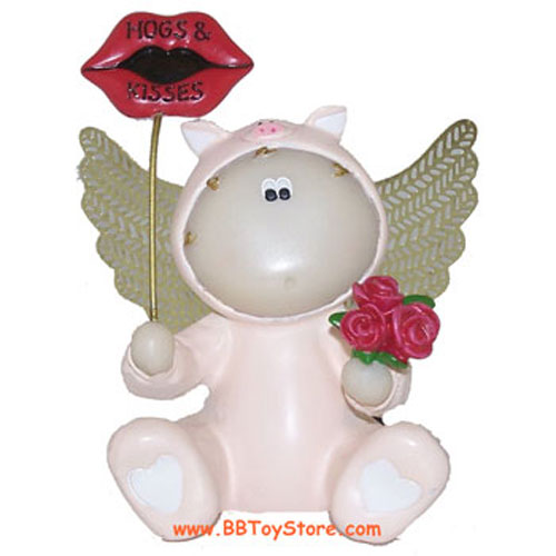Russ Angel Cheeks Figurine - VALENTINE PIG