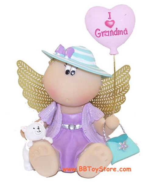 Russ Angel Cheeks Figurine - I LOVE GRANDMA