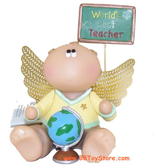 Russ Angel Cheeks Figurine - WORLD'S BEST TEACHER (Man)