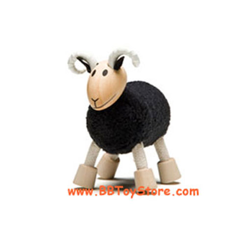 Anamalz - Posable Wooden Animals - BLACK RAM