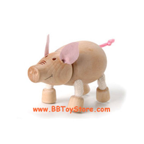 Anamalz - Posable Wooden Animals - PIG