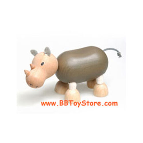 Anamalz - Posable Wooden Animals - RHINO