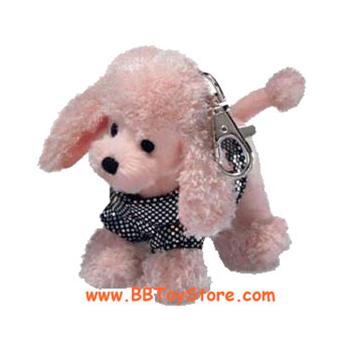 Russ Plush - Backpack Clips - PINK POODLE (4 inch)