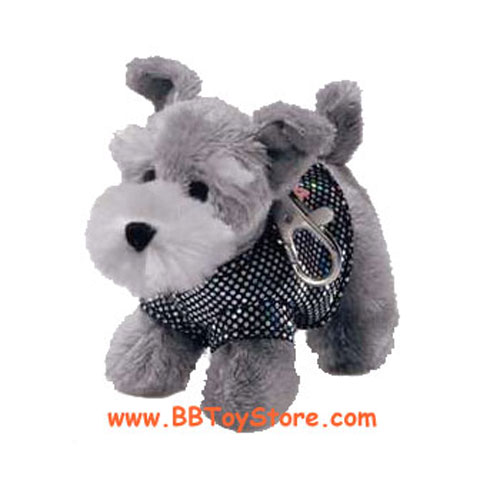 Russ Plush - Backpack Clips - SCHNAUZER (4 inch)