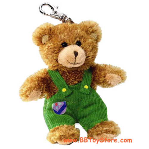 Russ Plush - Backpack Clips - CORDUROY TEDDY BEAR (4 inch)