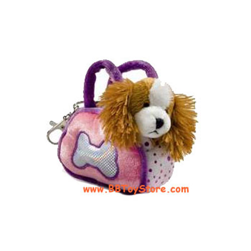 Russ Plush - Backpack Clips - COCKER SPANIEL (w/ Carrier Bag) (4 inch)