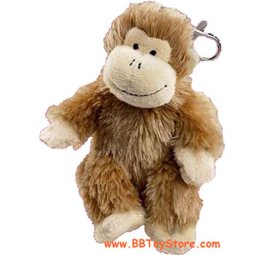 Russ Plush - Backpack Clips - MONKEY (Tan) (4 inch)