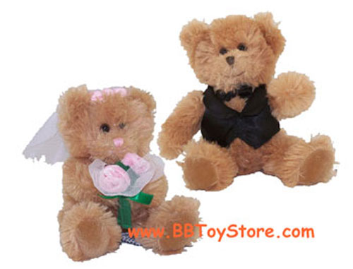 Russ Plush - BRIDE & GROOM the Wedding Bears (Set of 2)