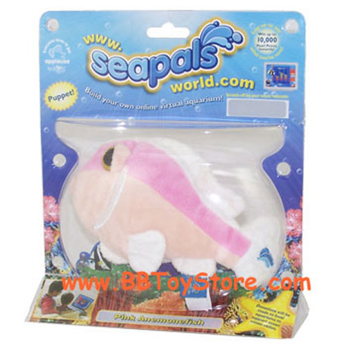 Russ SeaPals Virtual Plush Pet Finger Puppet  - PINK ANEMONEFISH