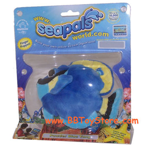 Russ SeaPals Virtual Plush Pet Finger Puppet  - POWDER BLUE TANG
