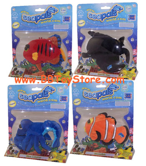 Russ SeaPals Virtual Plush Pet Finger Puppet  - Set of 4 (Wave 2)
