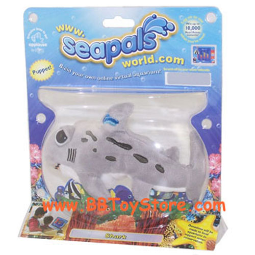 Russ SeaPals Virtual Plush Pet Finger Puppet  - SHARK