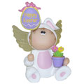 Russ Angel Cheeks Figurine - ANGEL BUNNY ( Happy Easter )