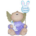 Russ Angel Cheeks Figurine - FRIENDS FOREVER (with Bunny)